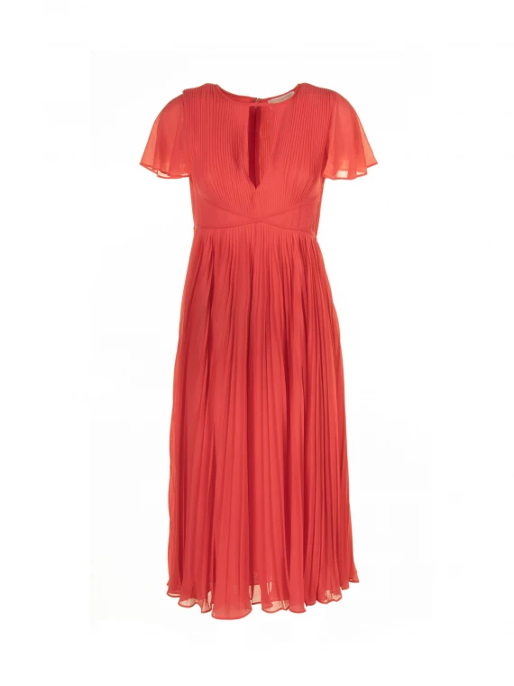 Long coral dress