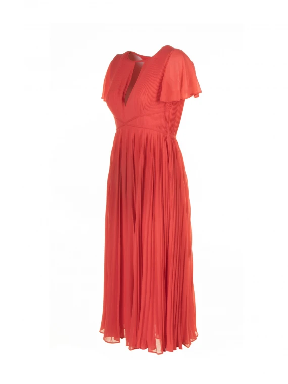 Long coral dress