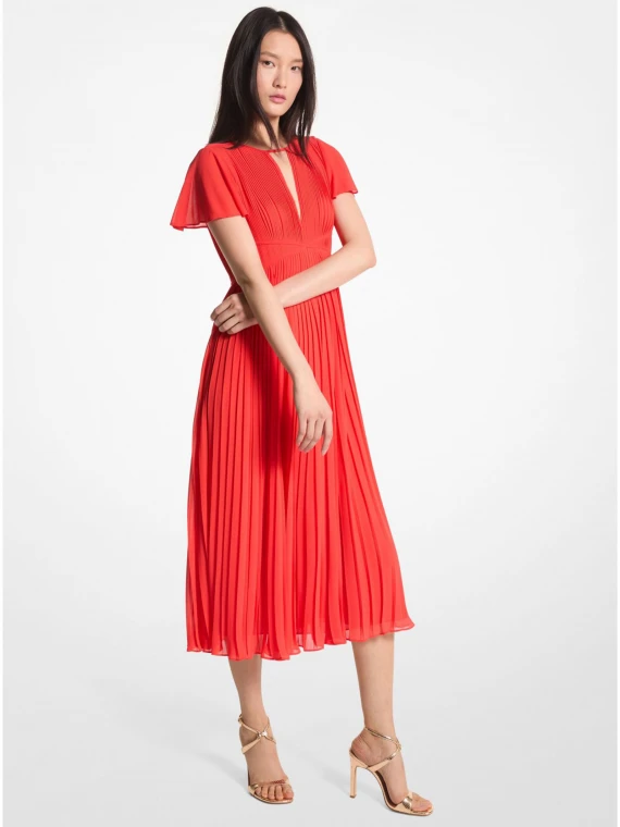 Long coral dress