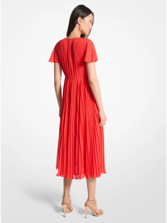 Long coral dress