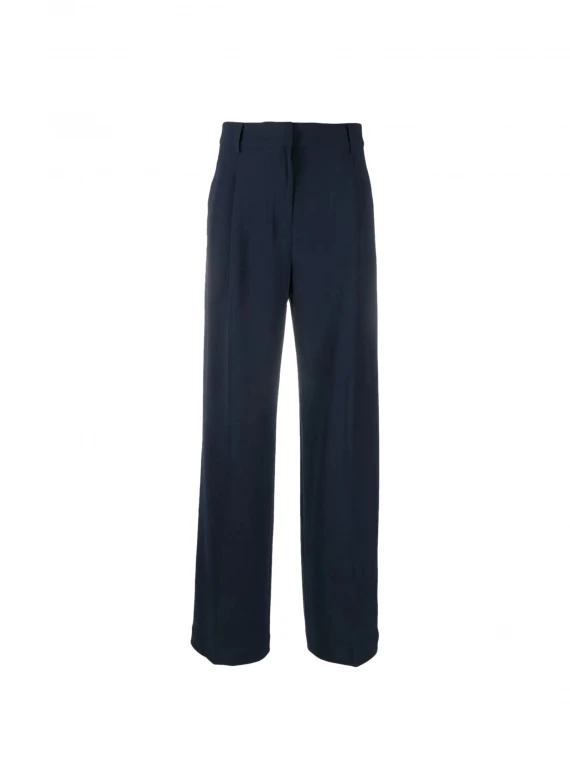 Crepe trousers with wide leg