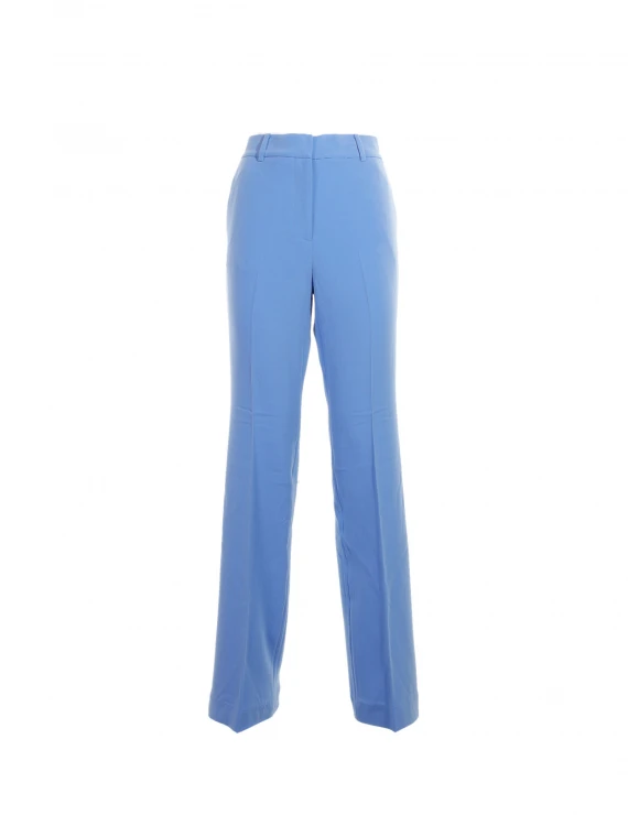 Crepe bootcut trousers