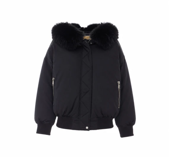 Giacca bomber corta nera