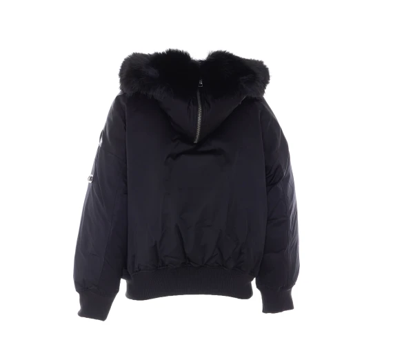 Black cropped bomber jacket Michael Michael Kors
