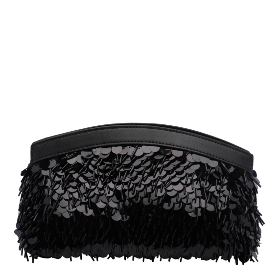 Pochette nera con paillettes Michael Michael Kors