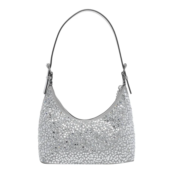 Silver rhinestones shoulder bag Michael Michael Kors