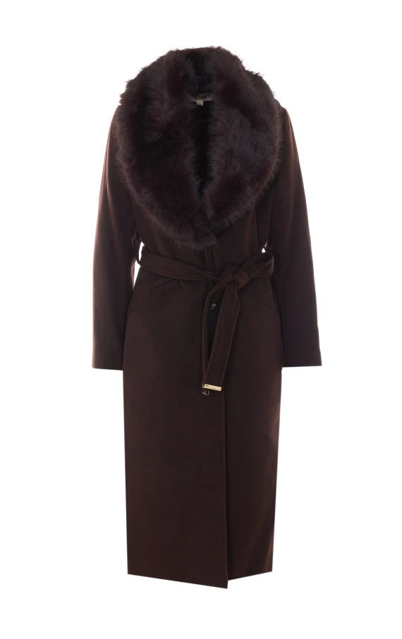 Cappotto in lana marrone scuro