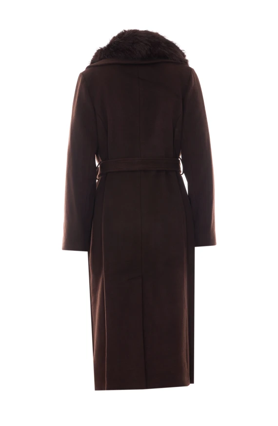 Dark brown wool coat Michael Michael Kors