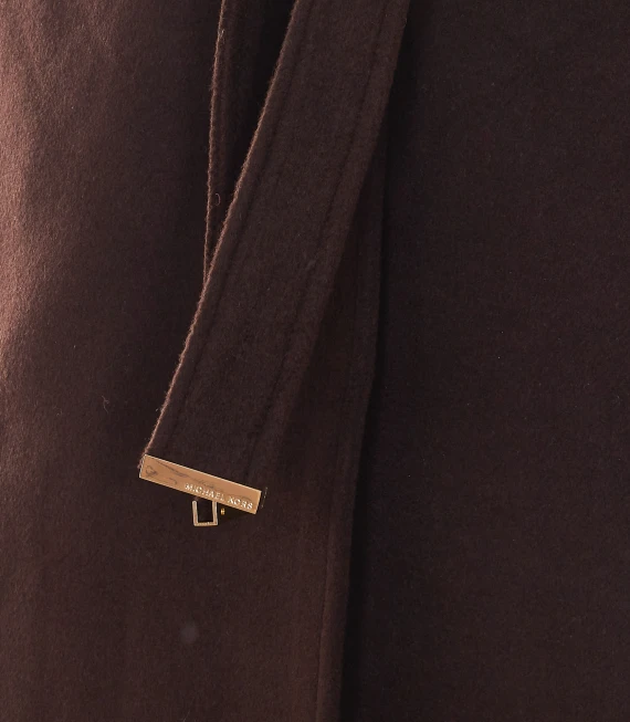 Dark brown wool coat Michael Michael Kors