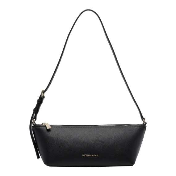 Borsa a sacchetto nera in pelle di vitello