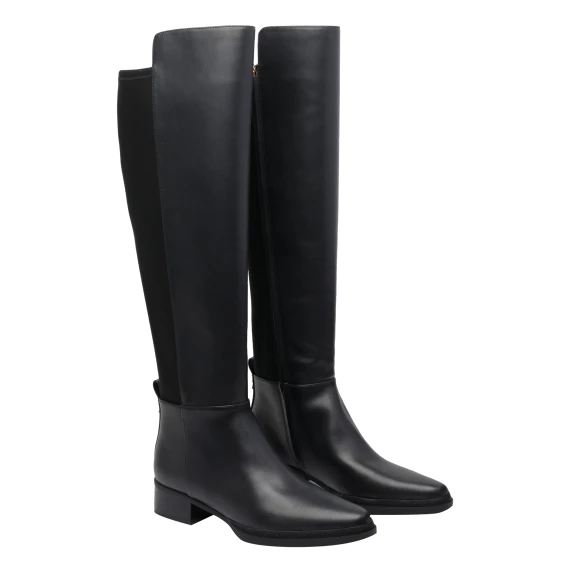 Stivali alti neri in pelle di vitello Michael Michael Kors