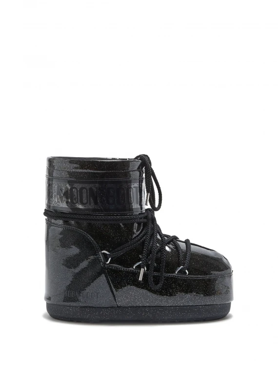 Icon Low Black Glitter Boots