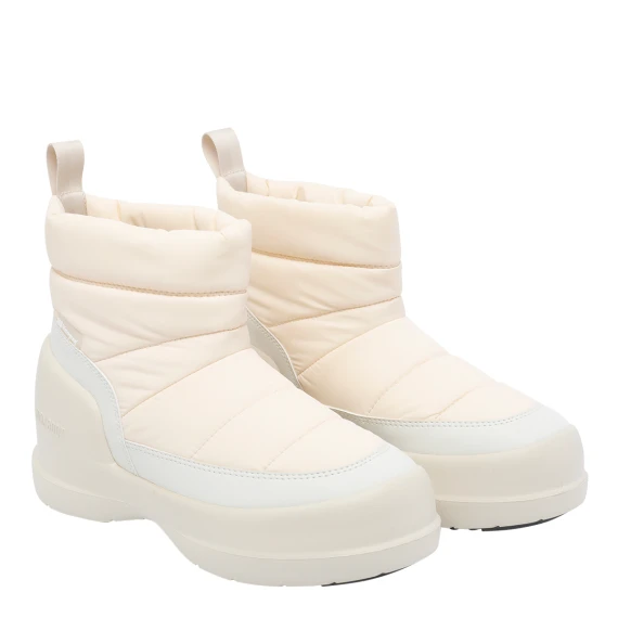 MEZZALUNA PUFFY CREAM BOOTIES