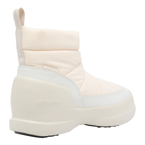 MEZZALUNA PUFFY CREAM BOOTIES