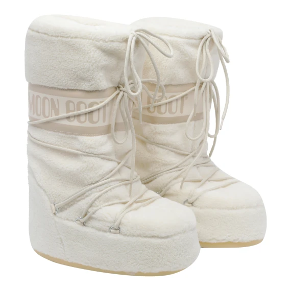 White suede and faux fur boots Moon Boot