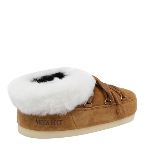 Cognac suede mules Moon Boot
