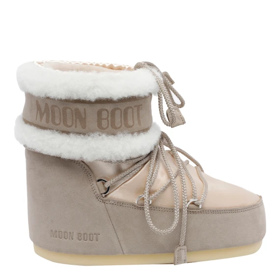 Pale Peach Icon Low Pearly Plus Booties Moon Boot