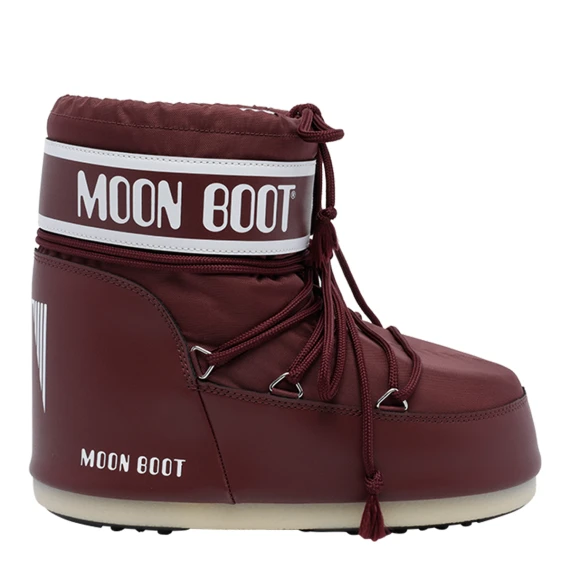 Stivaletti bassi stringati in nylon bordeaux Moon Boot