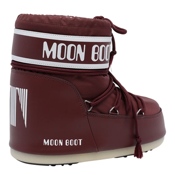 Stivaletti bassi stringati in nylon bordeaux Moon Boot
