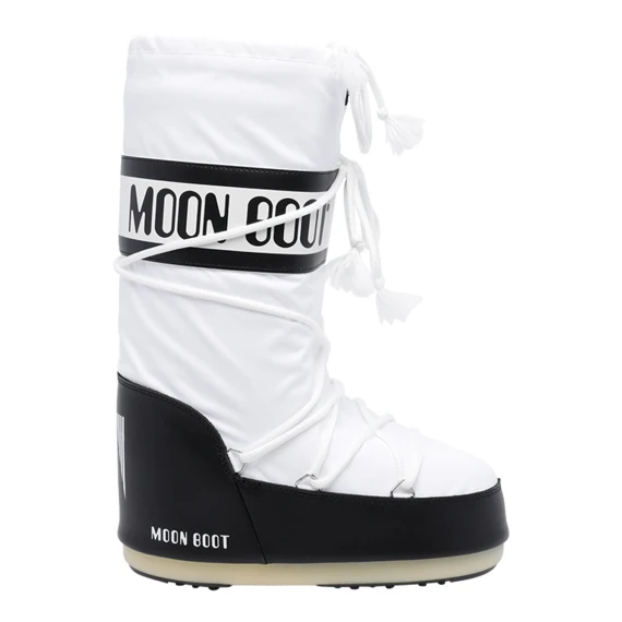 Doposci Icon Nylon bianchi e neri Moon Boot