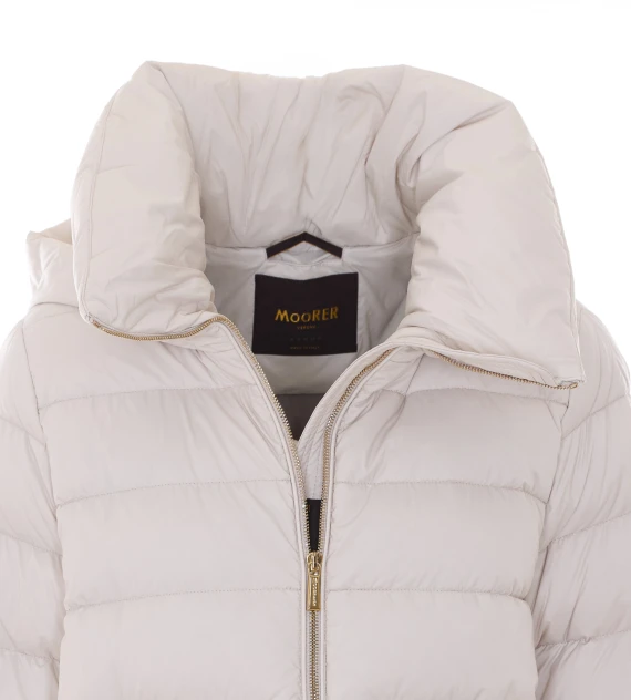 White hooded padded jacket Moorer