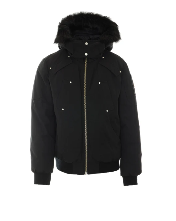 Bomber nera in cotone e nylon MOOSE KNUCKLES