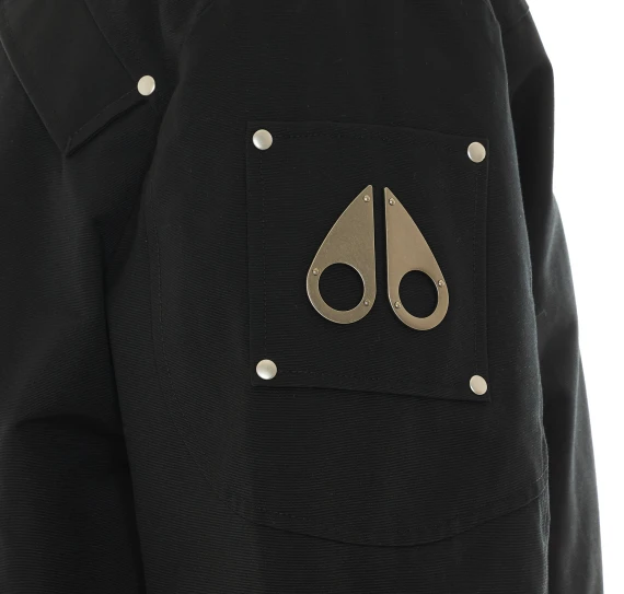 Black cotton and nylon bomber jacket MOOSE KNUCKLES