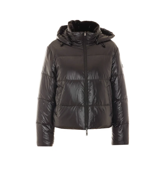 Black Queens Reversible Jacket with Frontal Zip Closure MOOSE KNUCKLES