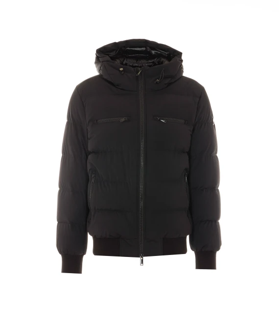 Black Soho Bomber with Frontal Zip Closure MOOSE KNUCKLES