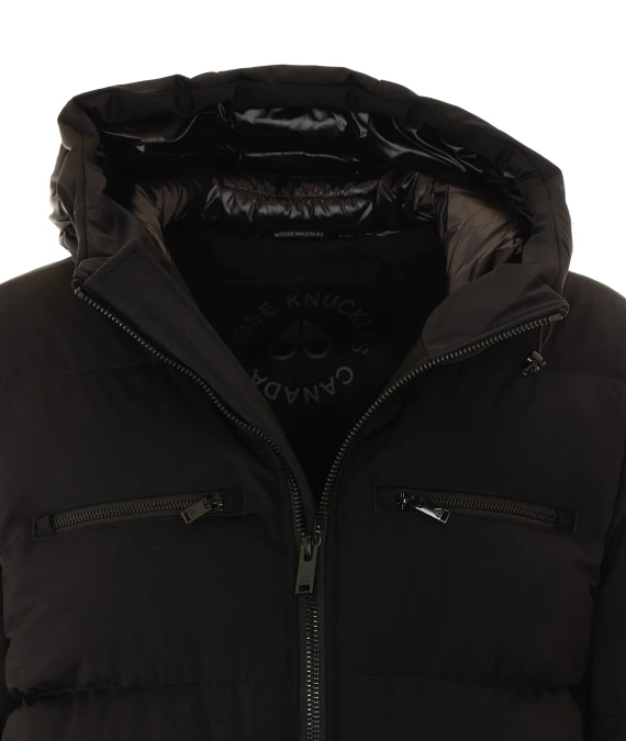 Black Soho Bomber with Frontal Zip Closure MOOSE KNUCKLES