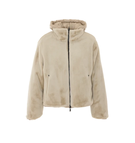 Queens Beige Reversible Puffer Jacket MOOSE KNUCKLES