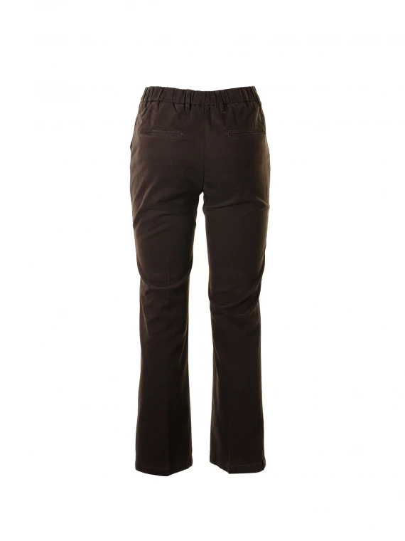 High-waisted brown trousers