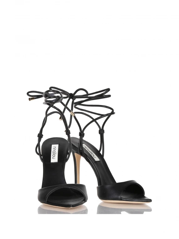 Peak sandal with ankle laces