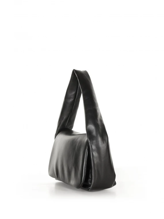 Black nappa shoulder bag