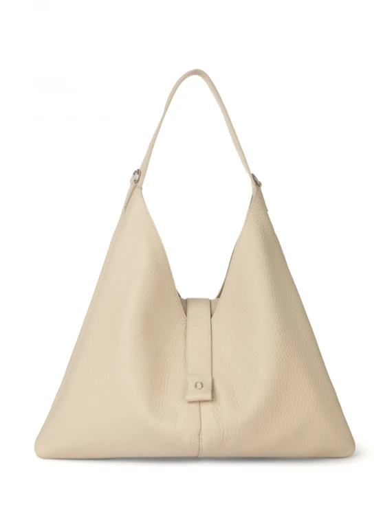 Vita Soft ivory shoulder bag with shoulder strap