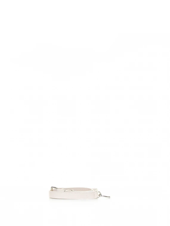 Sveva S shoulder bag in ivory leather with shoulder strap