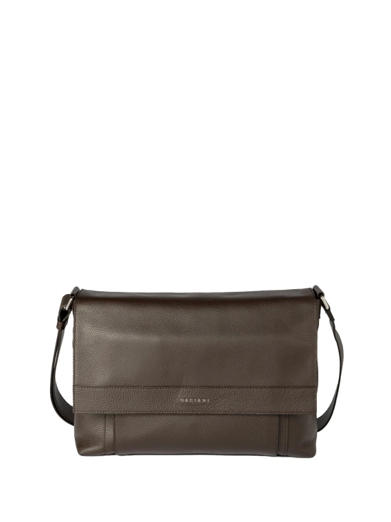 Borsa messenger Micron in pelle martellata