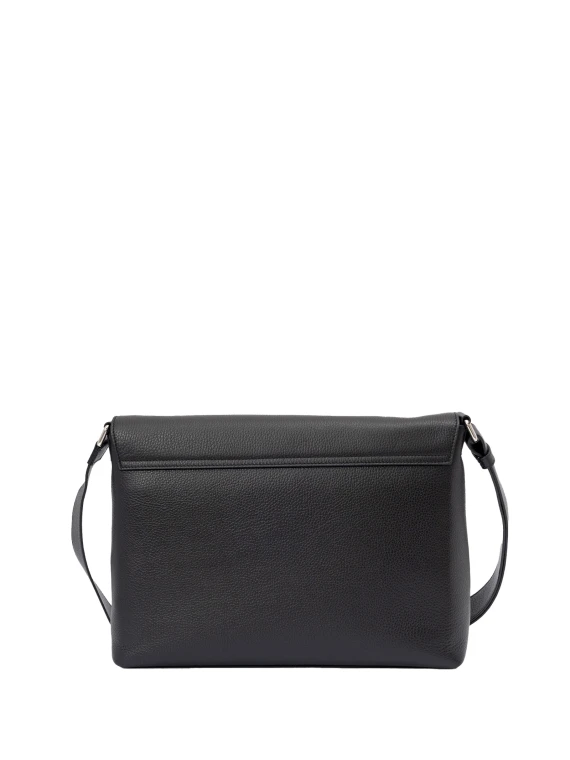 Micron Hammered Leather Messenger Bag