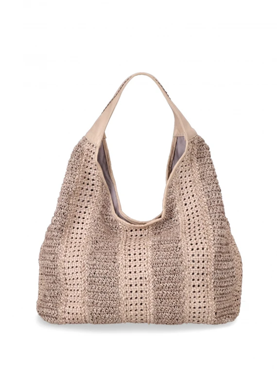 Hobo bag extra large beige