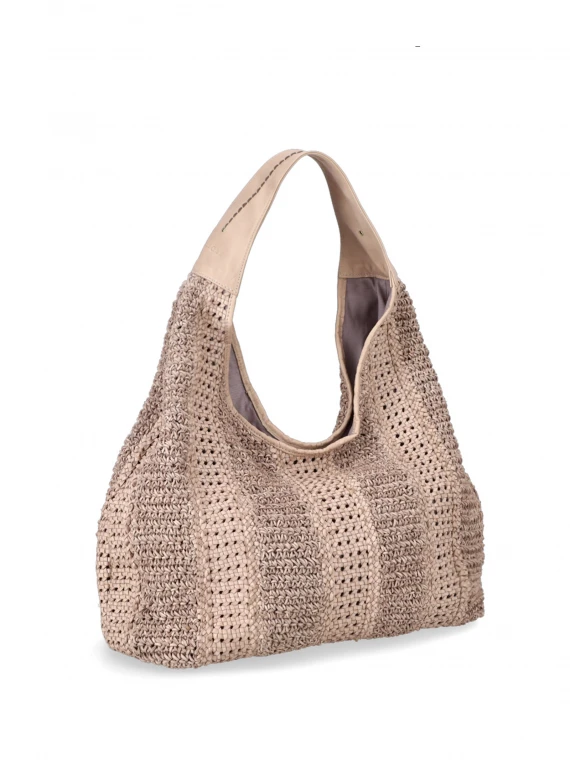 Hobo bag extra large beige