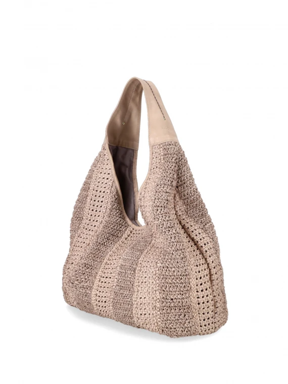 Hobo bag extra large beige