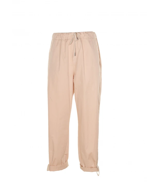Baggy trousers with drawstring