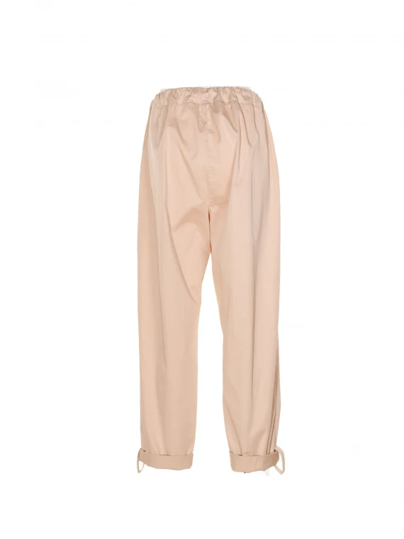 Baggy trousers with drawstring