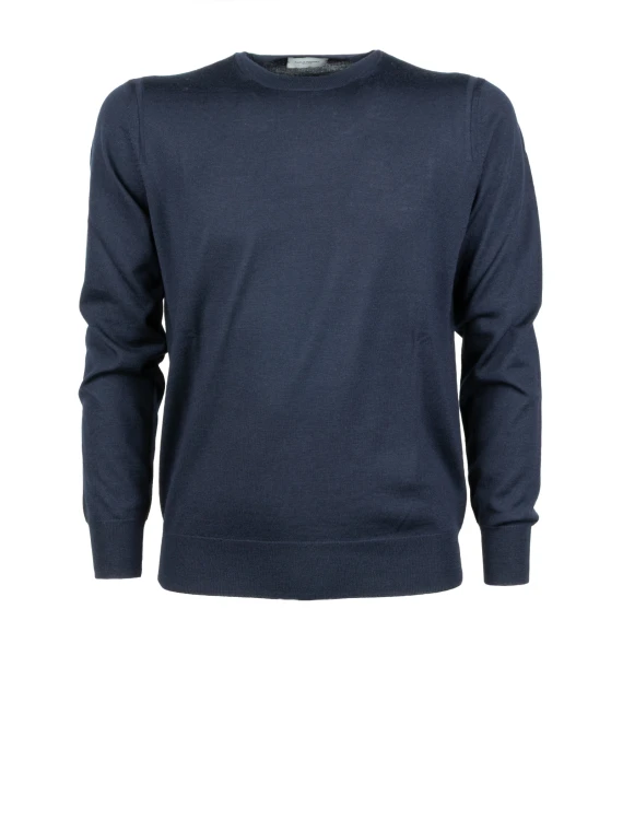 Maglia girocollo blu uomo