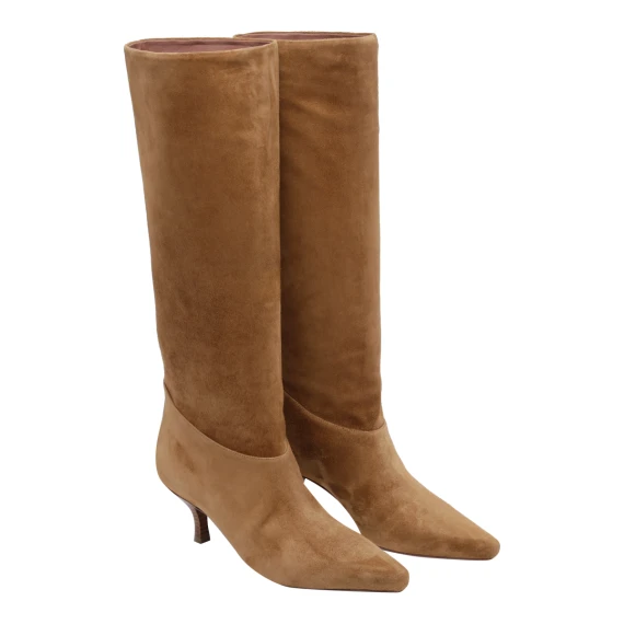 Rose Suede Boots Paris Texas