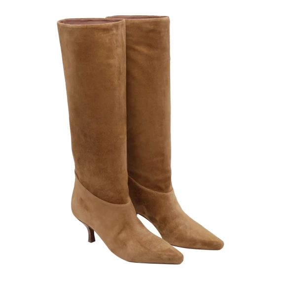 Rose Suede Boots Paris Texas