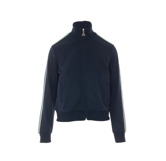 Felpa con zip blu