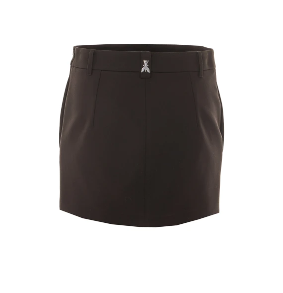 Black mid-rise mini skirt PATRIZIA PEPE