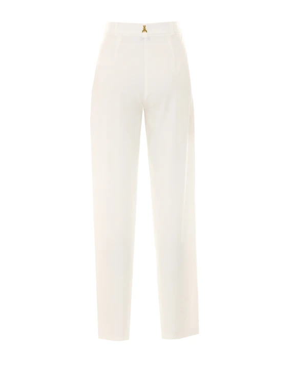High-waist ivory white trousers PATRIZIA PEPE