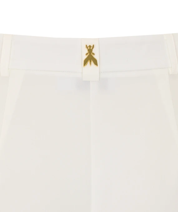 High-waist ivory white trousers PATRIZIA PEPE